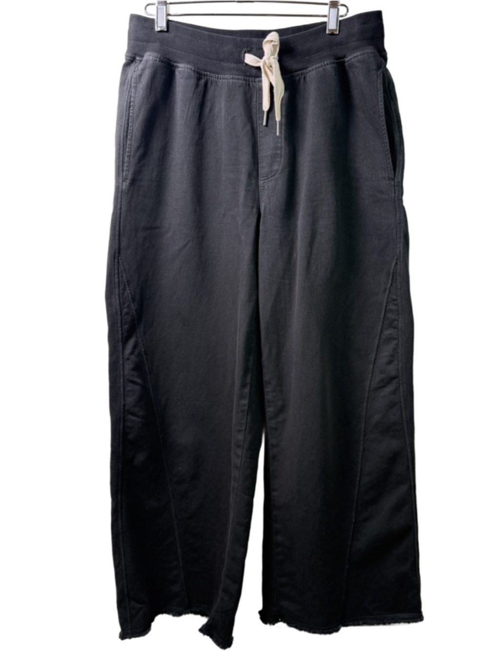 aerie Black stretch wide leg jeans
